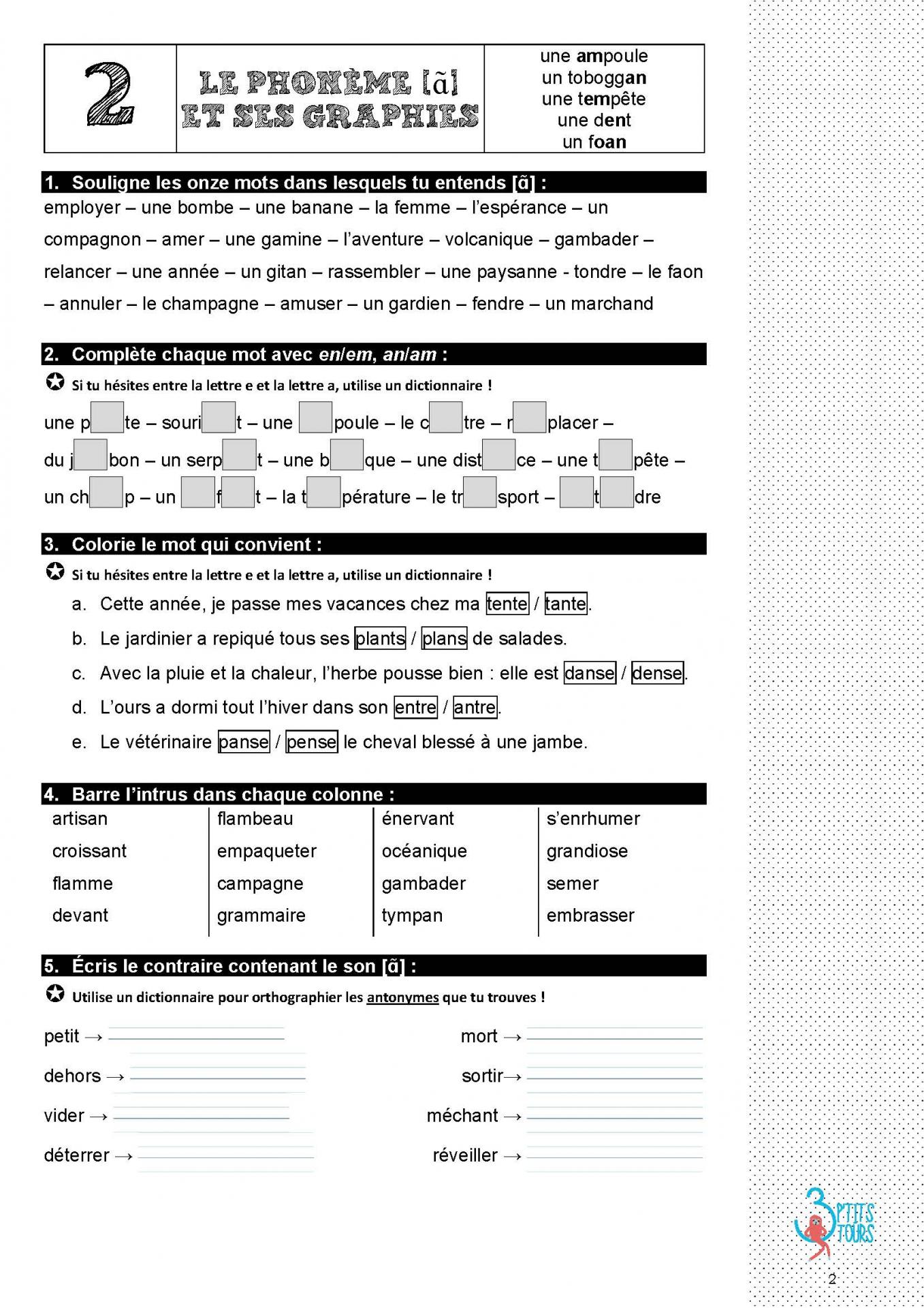 Exercices interactifs pour dys et eleves en difficulte je memorise et je sais ecrire des mots en cm1 cm2 annee 1 page 02